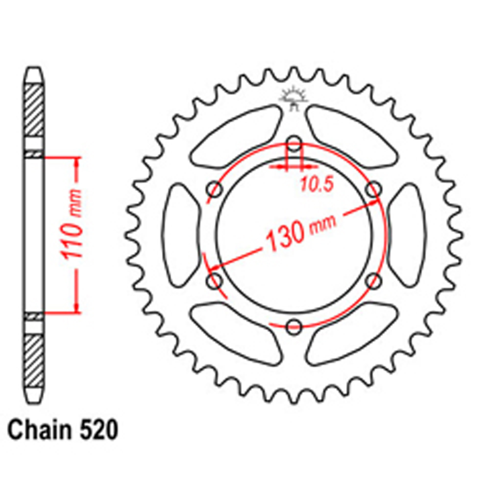 yamaha r3 rear sprocket