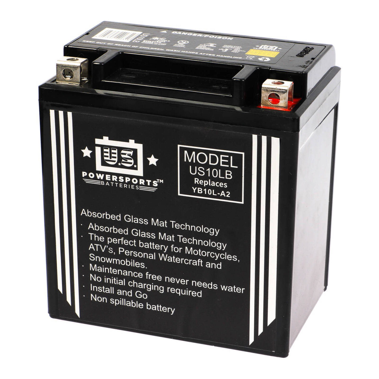 Usps Agm Battery Replaces Yb10l B2