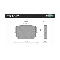 Newfren Rear Brake Pads for Yamaha XS250 1978-1981 >Tour Organic