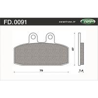 Newfren Rear Brake Pads for Aprilia 850 MANA GT 2010-2012 >Off Road Organic