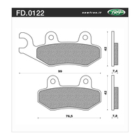 Newfren Front Left Brake Pads for Kawasaki KVF650 BRUTE FORCE 2012-2013 >Org