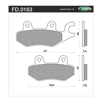 Newfren Front Brake Pads for Kawasaki EX400 NINJA 2018-2021 >Off Road Sintered