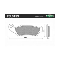 Newfren Front Brake Pads for Yamaha WR250 1998-1999 >Off Road Organic