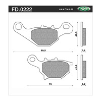 Newfren Front Brake Pads for Suzuki RM85 2002-2004 >Off Road Organic