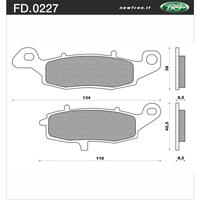 Newfren Front Right Brake Pads for Kawasaki Z750 2004-2006 >Tour Organic