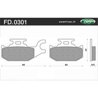 Newfren Rear Brake Pads for Cam Am OUTLANDER 800R EFI XT 2009-2010 >ATV Sintered