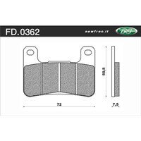 Newfren Front Brake Pads for Kawasaki ZX-10R NINJA 2008-2011 >Tour Sintered