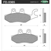 Newfren Front Right Brake Pads for Piaggio/Vespa X9 250 2004-2006 >Organic