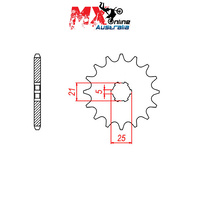 MTX Front Sprocket 16T Yamaha XS360 1976-1977 10-021-16