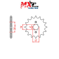 MTX Front Sprocket 14T for Suzuki DRZ110 2002-2006 10-044-14