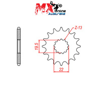 MTX Front Sprocket 13T for Suzuki GSX250F ACROSS 1991-2003 10-05C-13