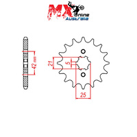 MTX Front Sprocket 12T Kawasaki KLX300(R) COMP 1997-1998 10-0Y1-12