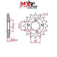 MTX Front Sprocket 14T Polaris OUTLAW 500 2006-2007 10-103-14