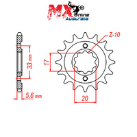 MTX Front Sprocket 15T for Suzuki RMZ250 2004-2006 10-113-15