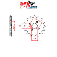 MTX Front Sprocket 16T Honda CR60 1983-1985 10-116-16