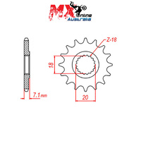 MTX Front Sprocket 14T for Suzuki RM465 1981-1982 10-141-14