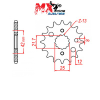 MTX Front Sprocket 15T for Suzuki GSX1250FA 2013-2017 10-169-15