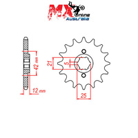 MTX Front Sprocket 16T Yamaha XS250 1983 10-17A-16