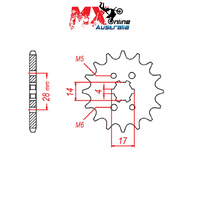 MTX Front Sprocket 13T Aprilia 125 RS-4 2011-2014 10-277-13