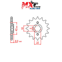 MTX Front Sprocket 13T for Suzuki RM370 1976-1977 10-30X-13