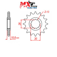 MTX Front Sprocket 16T Yamaha FZ1N/S 2006-2012 10-36Y-16