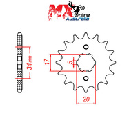 MTX Front Sprocket 11T Yamaha TY175 1975-1976 10-459-11