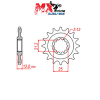 MTX Front Sprocket 12T Husaberg FC/FE400 1996-1997 10-HQ1-12