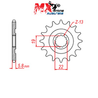 MTX Front Sprocket 13T Husqvarna TE310 2011-2015 10-HQ7-13