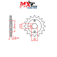 MTX Front Sprocket 15T Honda CTX200 2004-2016 10-KR0-15