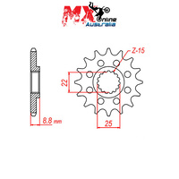 MTX Front Sprocket 15T KTM 450 EXC SIX DAYS 2015-2016 10-KT1-15