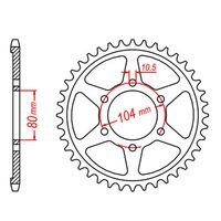 MTX Rear Sprocket 42T for Kawasaki Z650 CUSTOM 1977-1979 >530 