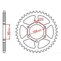 MTX Rear Sprocket 33T for Kawasaki GPZ750 TURBO 1984-1985 >630 