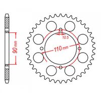 MTX Rear Sprocket 37T for Yamaha XS250 1983 >530 