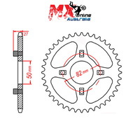 MTX Rear Sprocket 48T Honda SL70 1971-1973 11-153-48