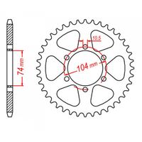 MTX Rear Sprocket 43T for Kawasaki H1 MACH III 1969-1971 >530 