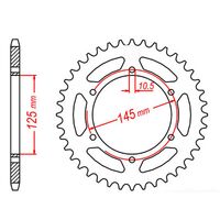 MTX Rear Sprocket 46T for Yamaha XTZ660Z TENERE 2017-2019 >520 