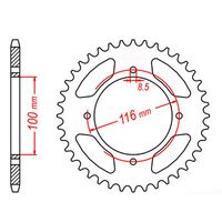 MTX Rear Sprocket 47T for Kawasaki KX85 Big Wheel 2008-2009 >420 