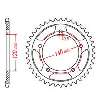 MTX Rear Sprocket 41T for Suzuki DL1000 V STROM GT 2017 >525 