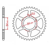 MTX Rear Sprocket 43T for Suzuki GT550 1975-1977 >530 