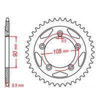 MTX Rear Sprocket 38T for Ducati 750 SPORT/SPORT AO 1988-1989 >520 