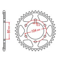 MTX Rear Sprocket 40T for Kawasaki ZX10R ABS 2011 >525 