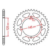 MTX Rear Sprocket 45T for Yamaha XT600E 2004 >520 