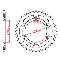 MTX Rear Sprocket 38T for Ducati 900 S4 MONSTER I.E,/DARK 2001-2002 >520 