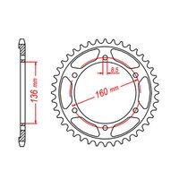 MTX Rear Sprocket 47T for Aprilia 650 MOTO 6 5 2000 >520 