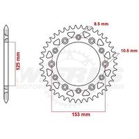 MTX Rear Sprocket 40T for BETA RR498 4T 2013-2014 >520 