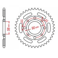 MTX Rear Sprocket 35T for Honda CB200 1976-1978 >520 