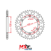 MTX Rear Sprocket 45T Yamaha XJ6N/S 2009-2012 11-MG3-45