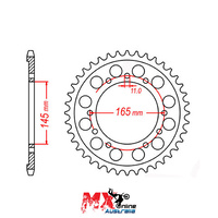 MTX Rear Sprocket 45T Honda VFR400 NC21 1986 11-ML0-45