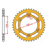 MTX Zero Alloy Rear Sprocket 48T Gold 520 11A-402-48GLD