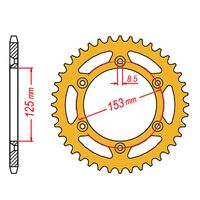 MTX Rear Sprocket 48T Gold for Honda XR250R 1998-2004 >520